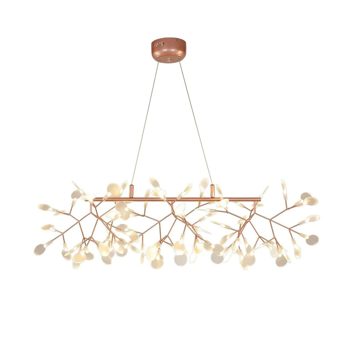 Brenwen kroonluchter LED-takken lange lineaire artistieke