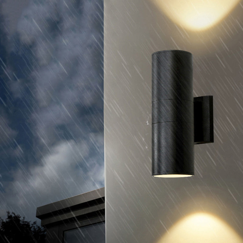 Orr Moderne Kleine LED Wandlampen Zwart Metaal Glas Hal Buiten Tuin