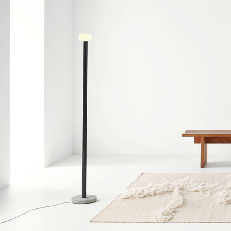 Avi Minimalistisch LED Vloerlampen Zwart Wit Geel Metaal Glas