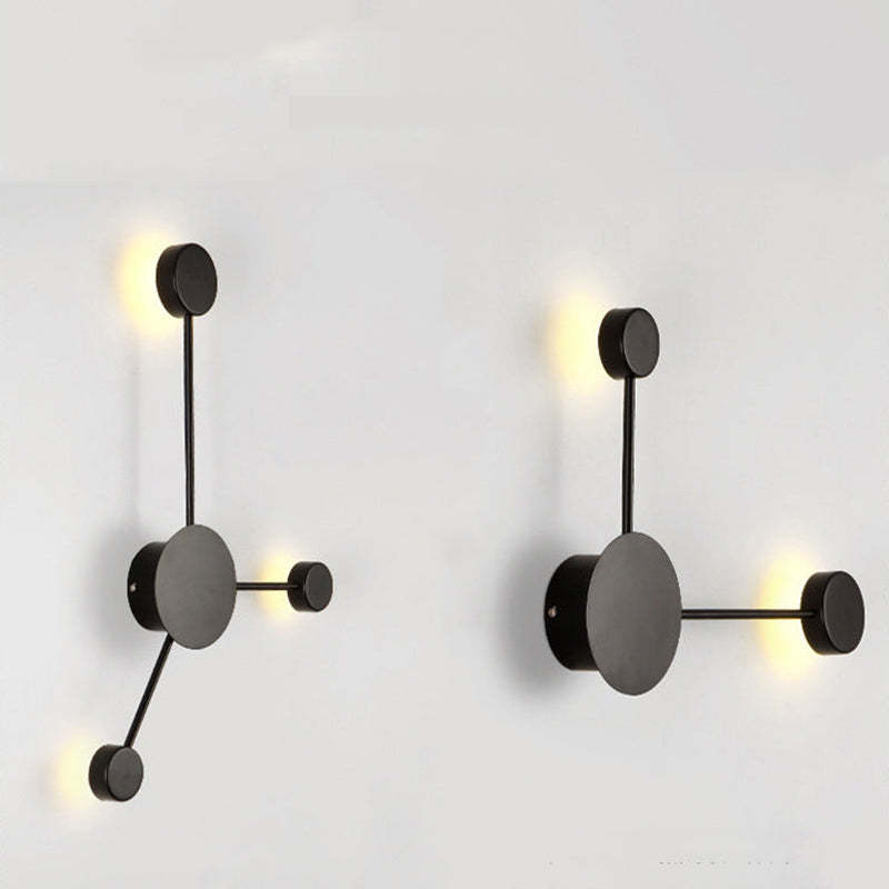 Emyr Nordic Ronde Design LED Wandlampen Zwart Metaal Eetkamer Badkamer