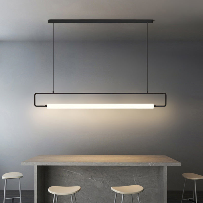 Edge Moderne LED Hanglamp Zwart/Goud Metaal Acryl Woon/Eetkamer