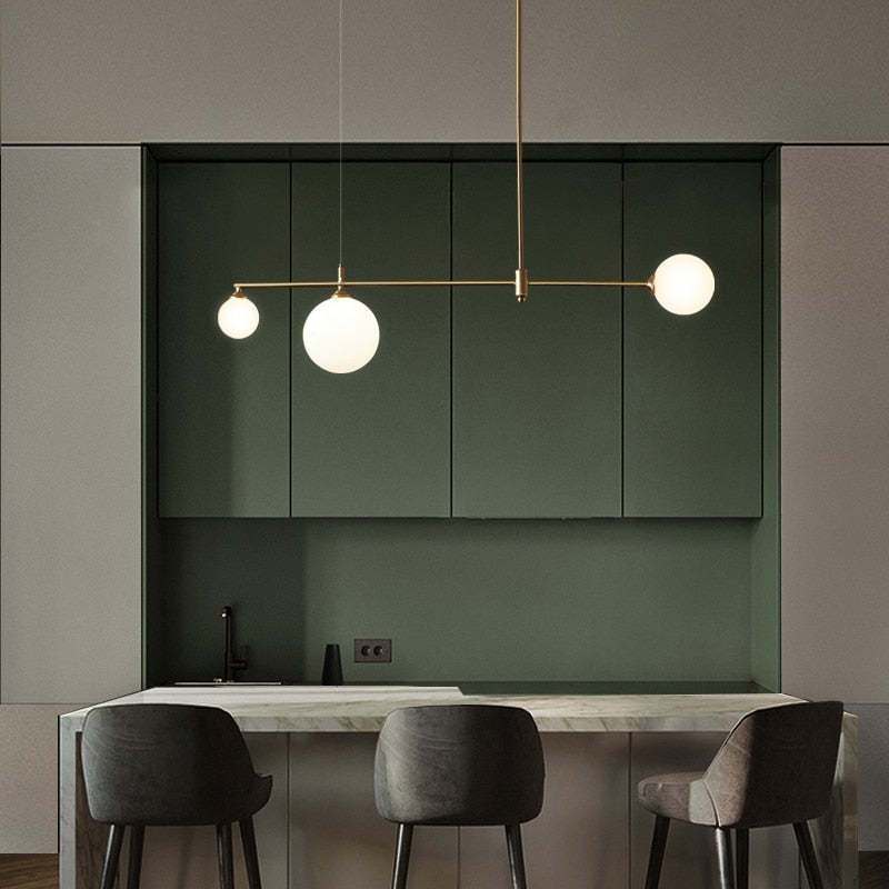 Valentina Moderne Bubble  Hanglampen Goud Koper Glas Slaapkamer