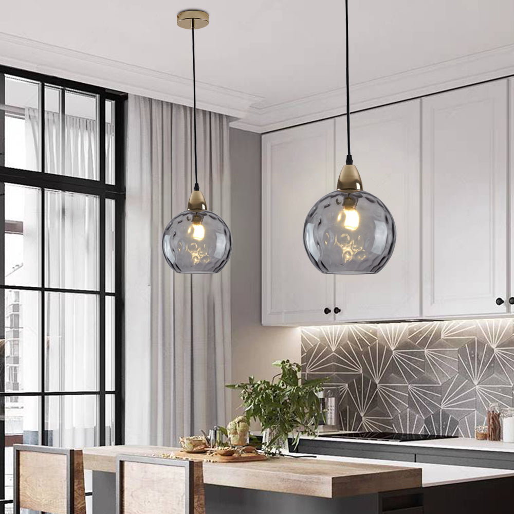 Hailie Design Grote Ronde LED Hanglampen Metaal Glas Eetkamer