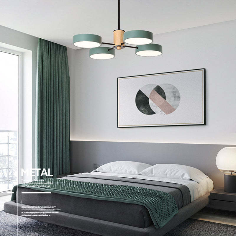 Sienna  Art Deco Hanglampen Wit Groen Grijs Metaal Hout Woonkamer
