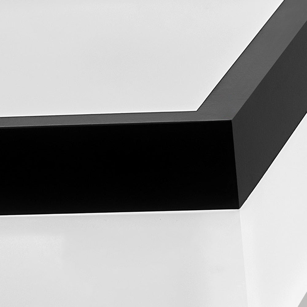 Bouvet Rechthoekig Moderne LED Hanglampen Wit Zwart Metaal Slaapkamer