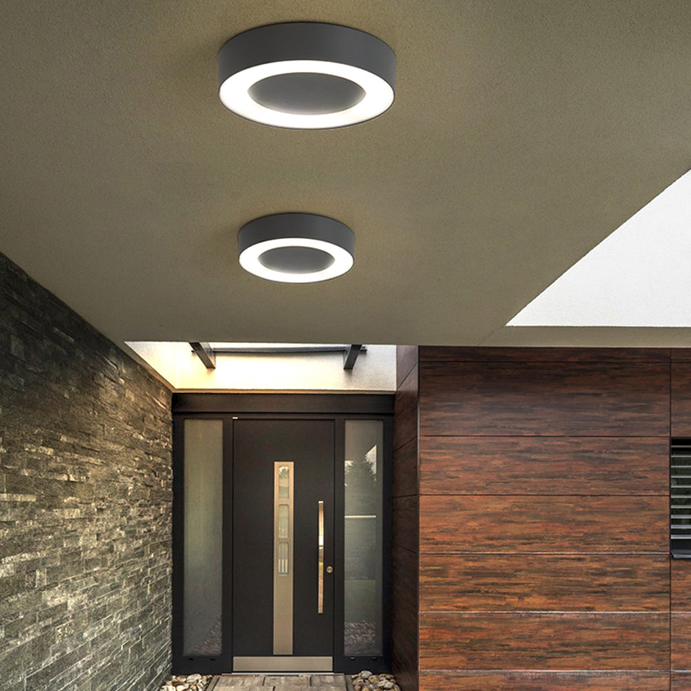 Orr Modern Rond Rrote LED Plafondlampen Witte Metal  Woonkamer