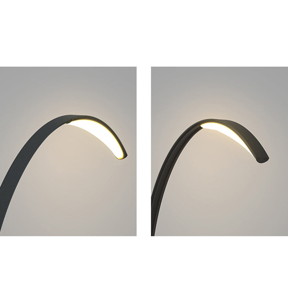 Orr Minimalistisch Boog Acryl/Metaal Buitenlamp Black Buiten