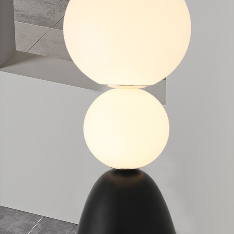 Valentina Moderne Design LED Balvormige Vloerlamp Hars/Glas Zwart/Wit Eetkamer/Woonkamer/Kelder/Hal