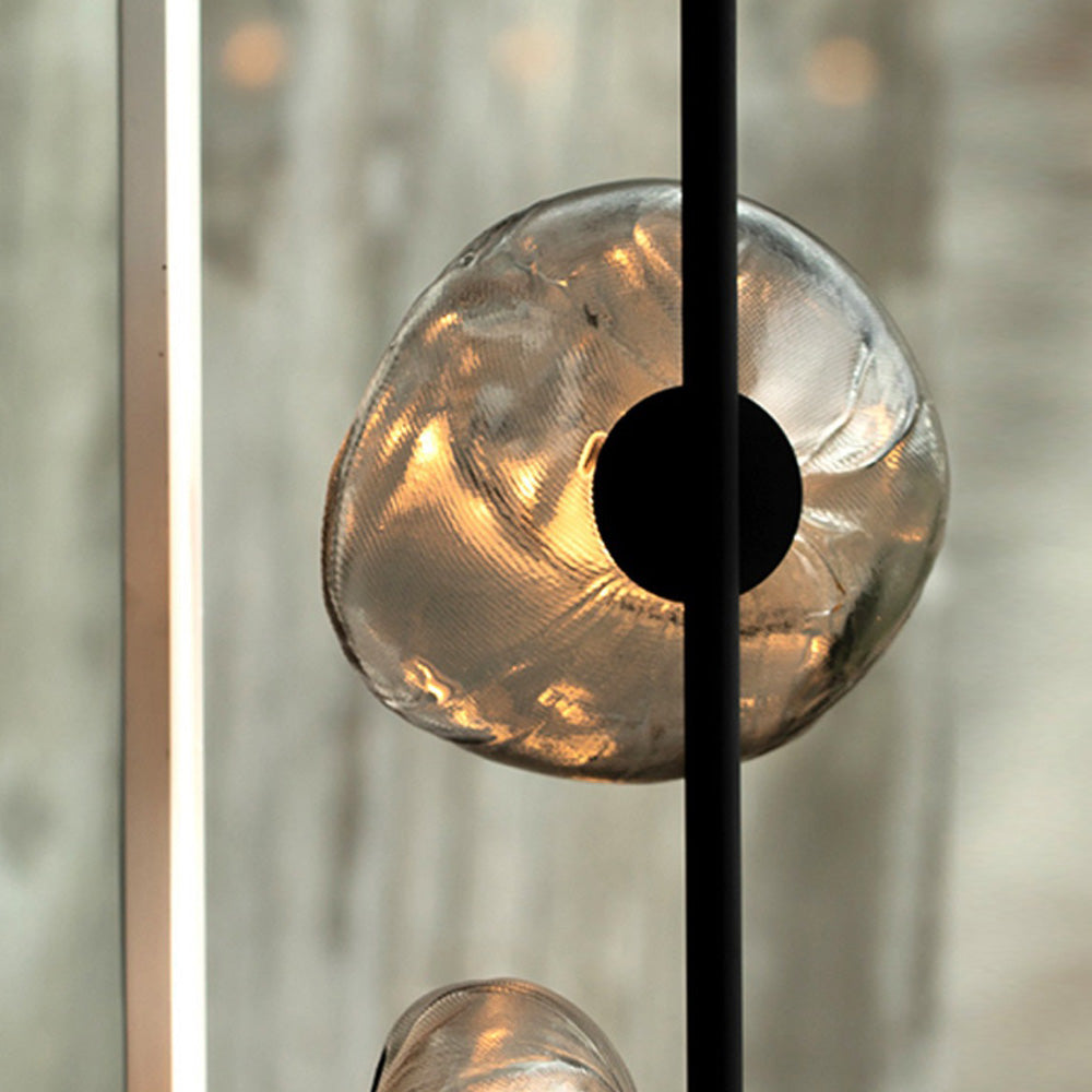 Byers Luxe LED Vloerlamp Zwart/Goud/Grijs Metaal/Glas Woonkamer