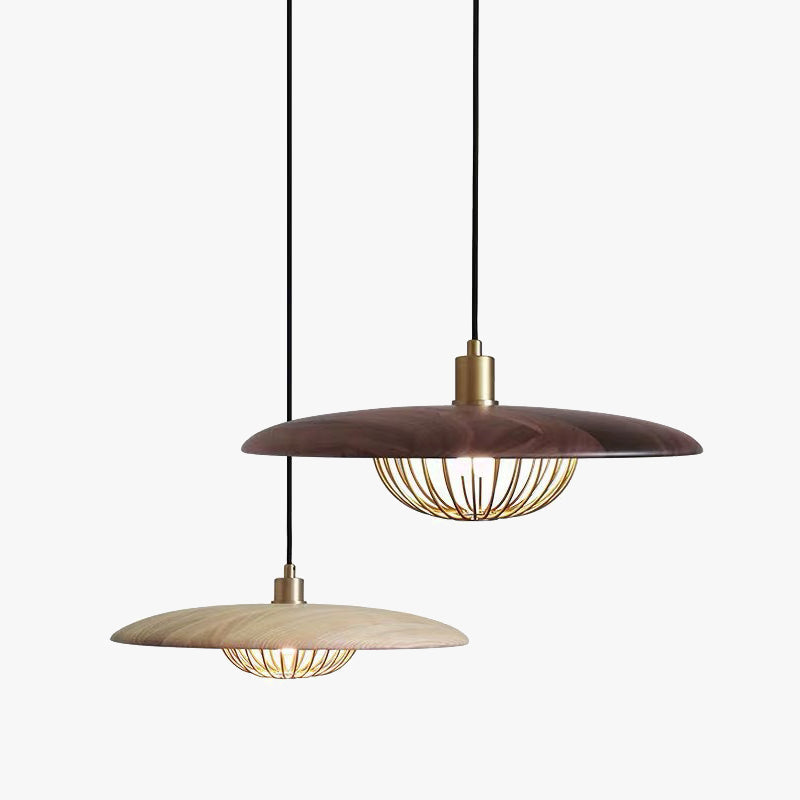 Cairns Modern LED Hanglamp Goud/Bruin/Grijs/Bruin/Hout Metaal Woonkamer