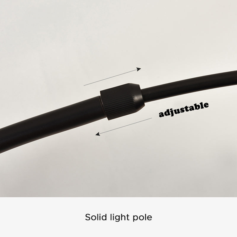 Avi Ronde Moderne LED Vloerlampen Zwart Metaal Eetkamer Slaapkamer