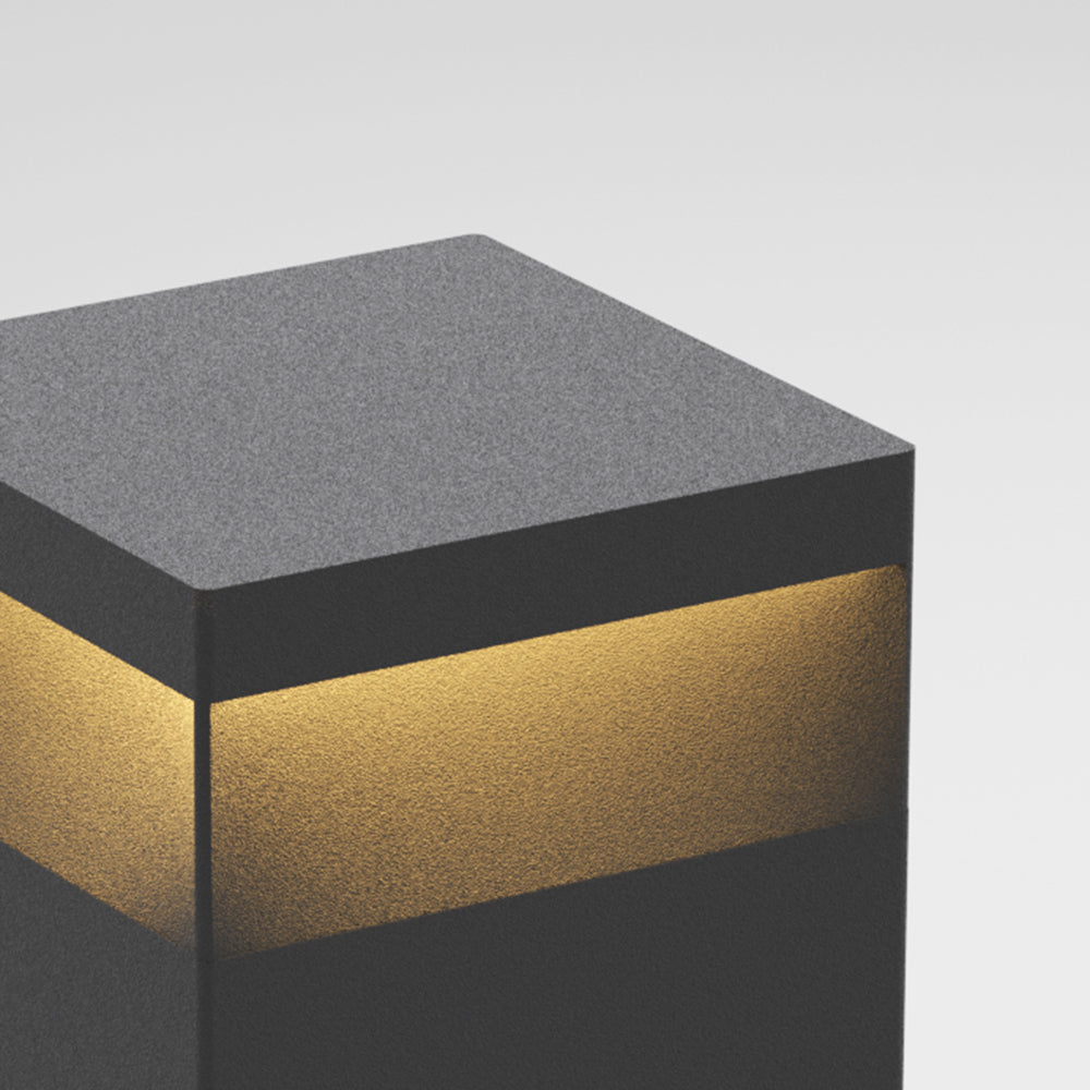 Pena Industrie Grote Rechthoek LED Buitenlamp Zwart Metaal Hal/Tuin