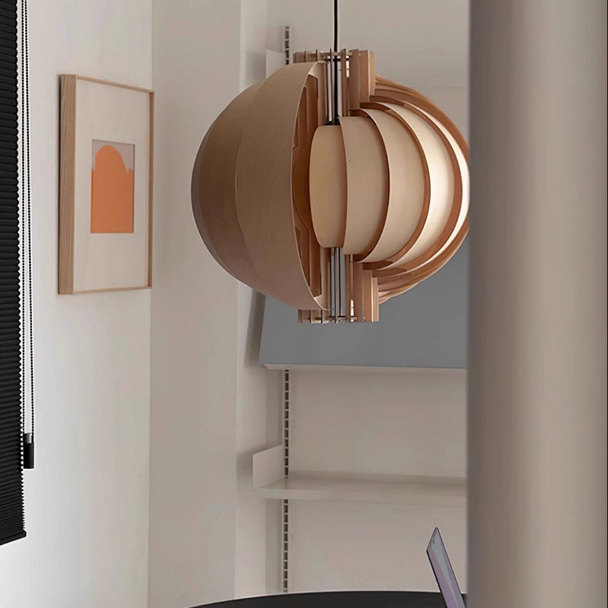 Ivraeus Premium elegantie Ring Houten hanglamp