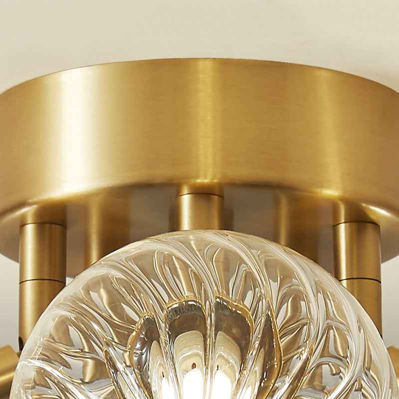 Valentina Design Bollen LED Plafondlampen Wit/Goud Messing/Glas Slaapkamer