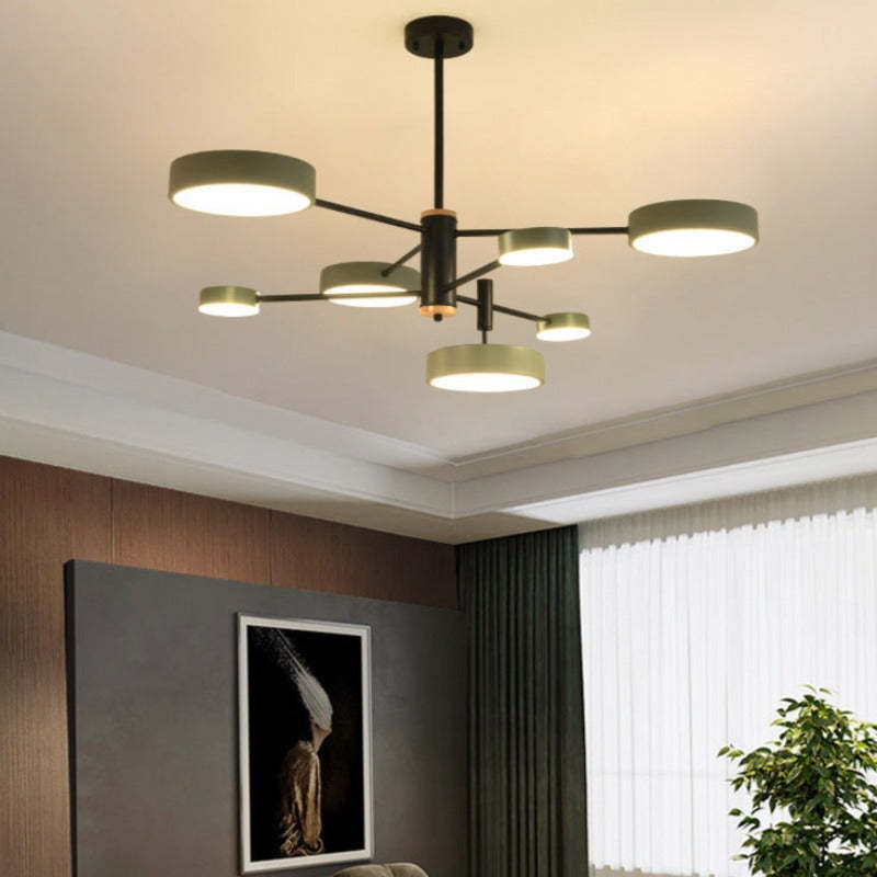 Sienna Moderne LED Hanglampen Grijs Wit Goud Metaal Slaap/Woon/Eetkamer