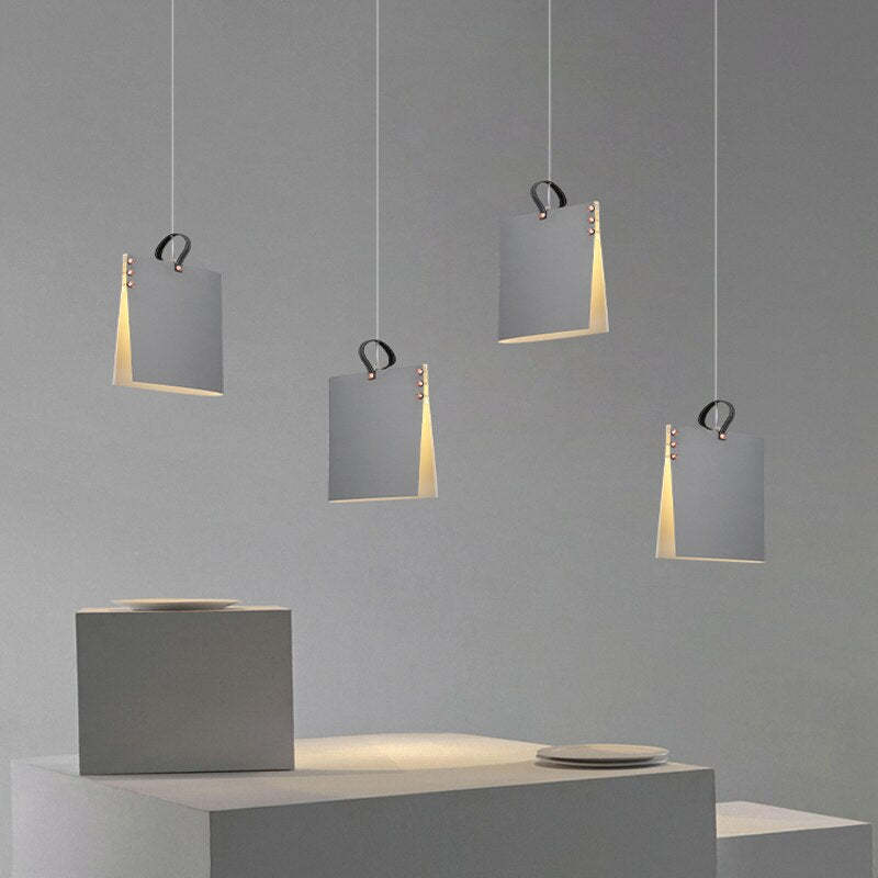 Sienna Nordic Design Kleine LED Hanglampen Grijs Wit Metaal Eetkamer