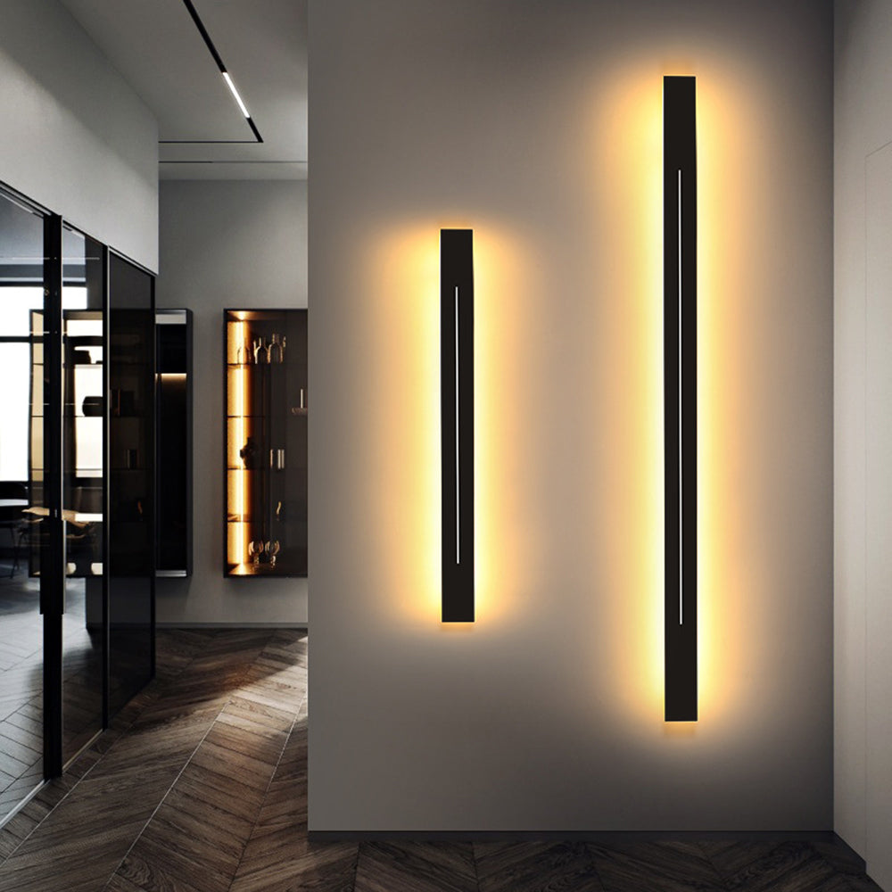 Edge Moderne Lineaire LED Wandlamp Zwart/Goud Acryl Badkamer