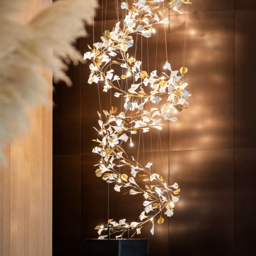 Olivia Moderne Wit Blad Hanglamp, Metaal Woonkamer/Slaapkamer