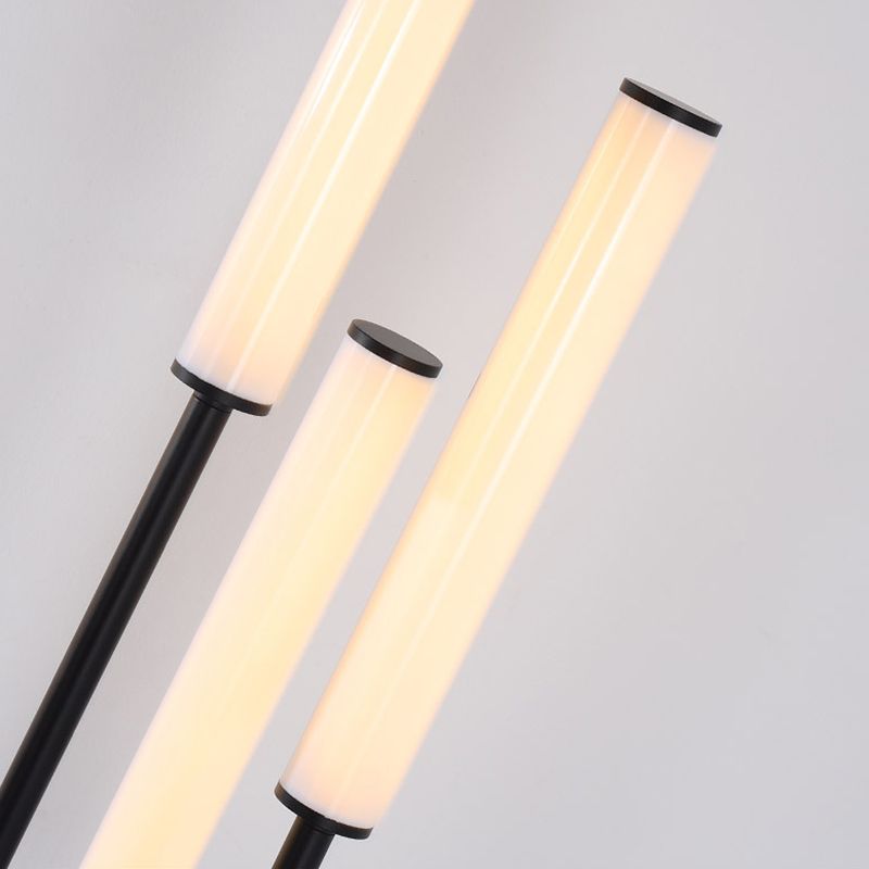 Eryn Moderne LED Vloerlamp Wit Zwart Metaal Arcylic Slaapkamer