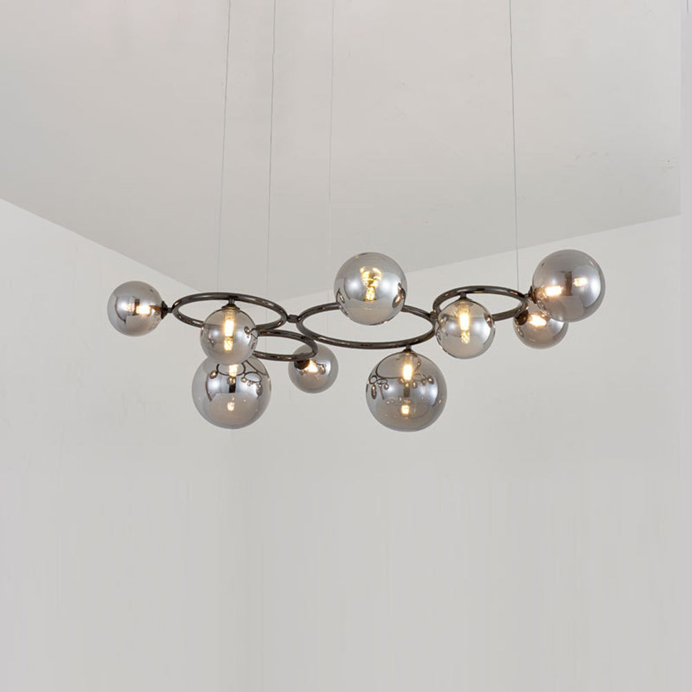 Valentina Moderne Design LED Wave Hanglamp Metaal/Glas Wit/Goud Woon/Slaap/Eetkamer