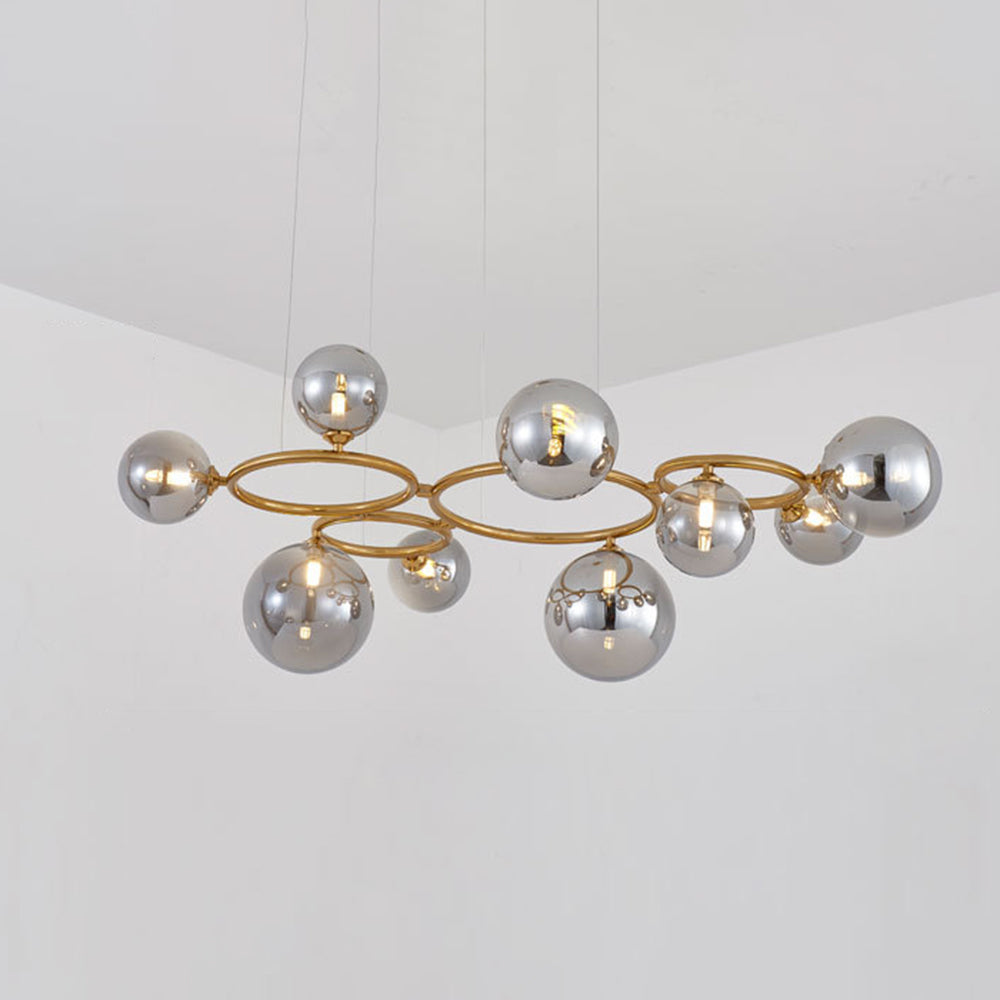 Valentina Moderne Design LED Wave Hanglamp Metaal/Glas Wit/Goud Woon/Slaap/Eetkamer