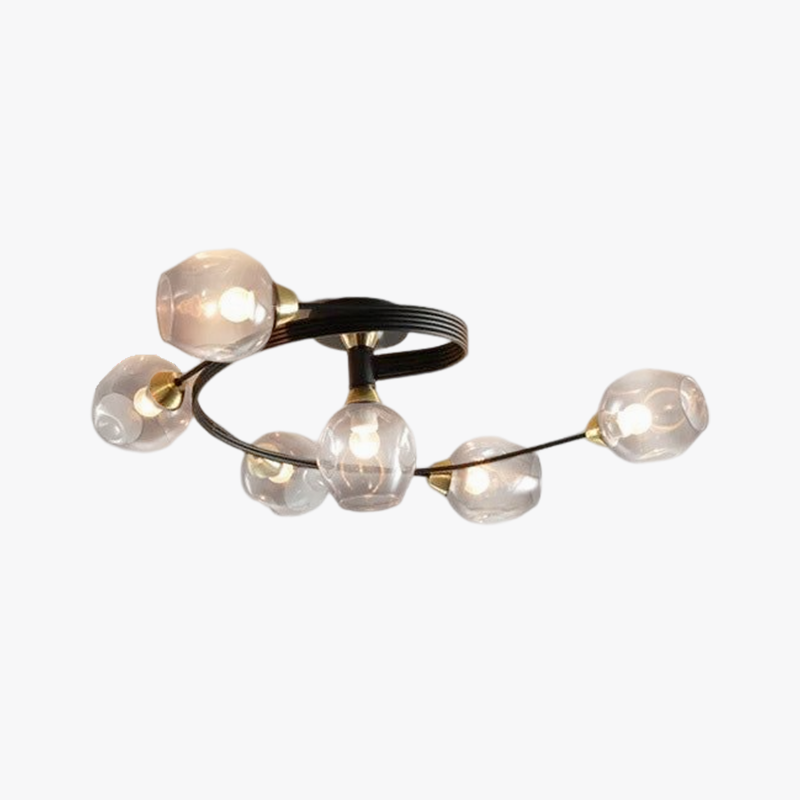 Valentina Moderne Mooi LED  Plafondlampen Stijlvol Zwart Metaal/Glas Slaapkamer