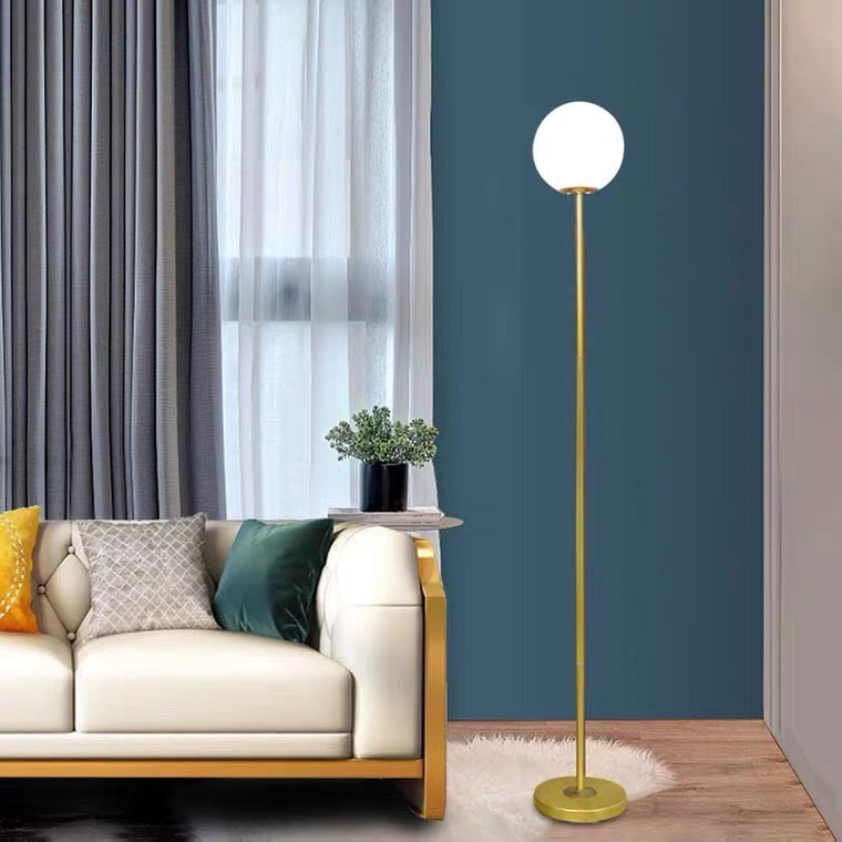 Valentina Moderne Bubble Vloerlamp Goud Glas Metaal Slaapkamer Woonkamer