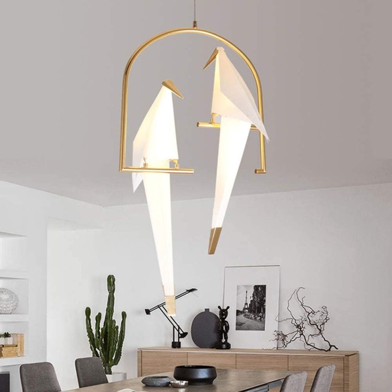 Clifford Design LED Duizend Kraanvogels Hanglampen Gouden Metaal Slaapkamer