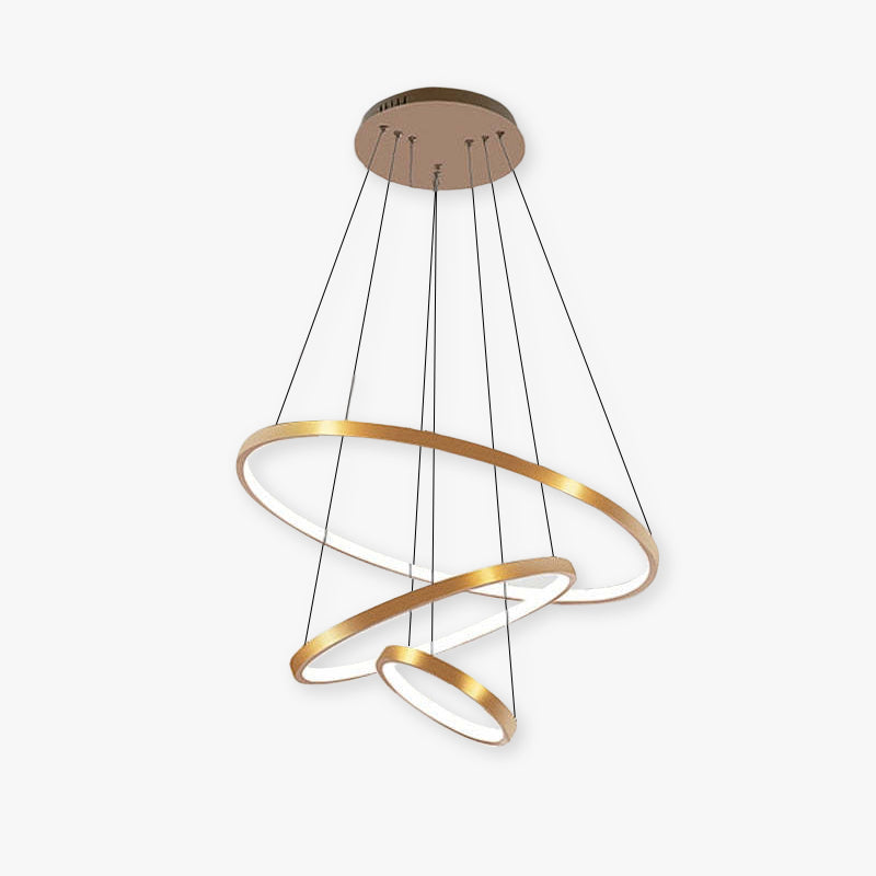 Arisha Design LED Hanglamp  Gouden Wit Zwart Metaal Glas Eetkamer