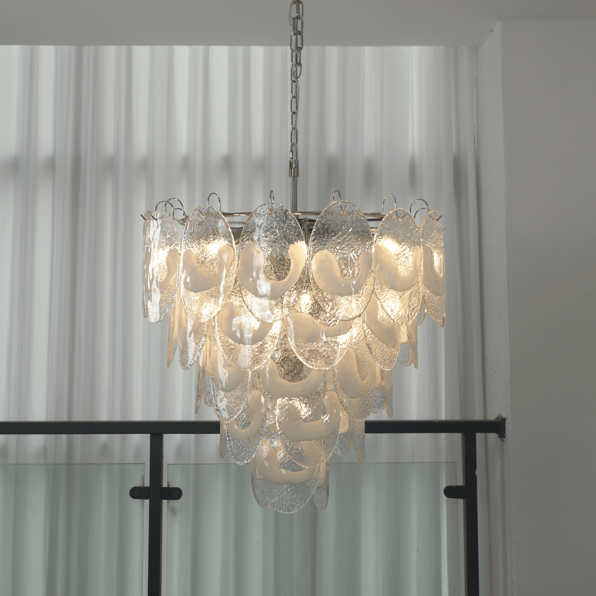 Jord elegante kroonluchter van Murano-glas