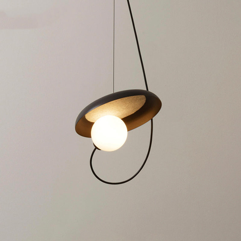 Avi Stijlvolle Art Deco Hanglampen Zwart/Wit/Koper Slaap/Woonkamer