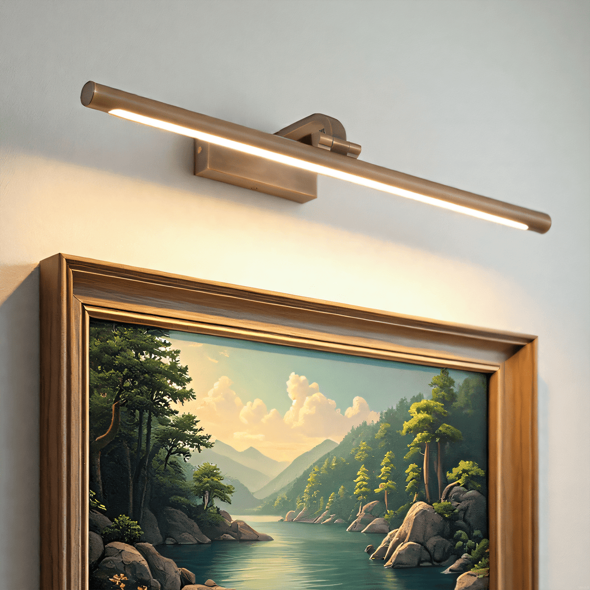 Geth goudkleurige wandlamp met oplaadbare batterij