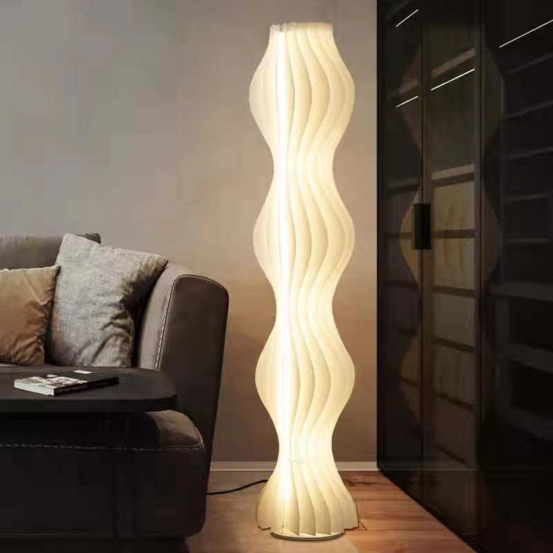 Salgado Vloerlampen Gevormd Grasrok Wit Metaal/Acryl Woonkamer/Slaapkamer