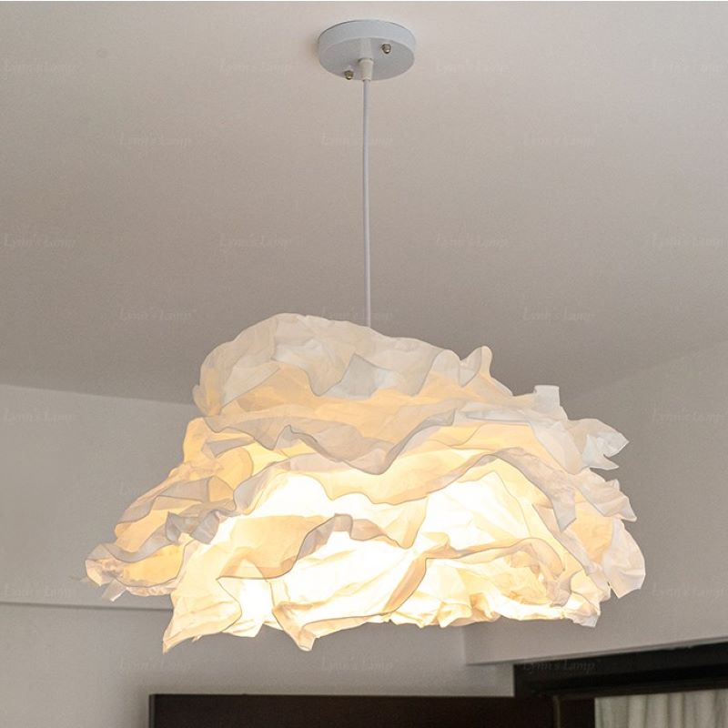 Ritta Wabi-sabi Wolk Metaal Papier LED Hanglampen Studie Slaapkamer