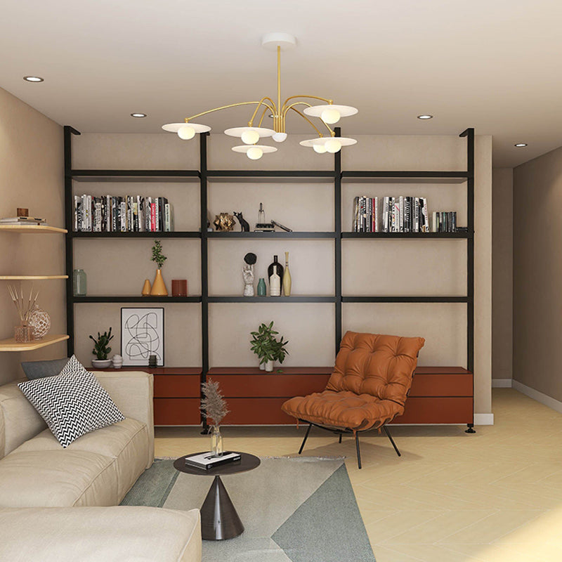 Cairns Ronde Moderne LED Hanglampen Wit Metaal Glas Slaapkamer
