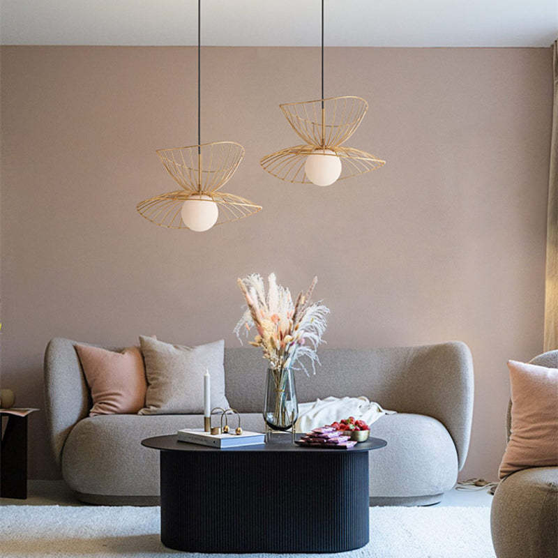 Renée Vertigo Design LED Esthetisch Hanglampen Zwart/Goud Metaal Slaapkamer