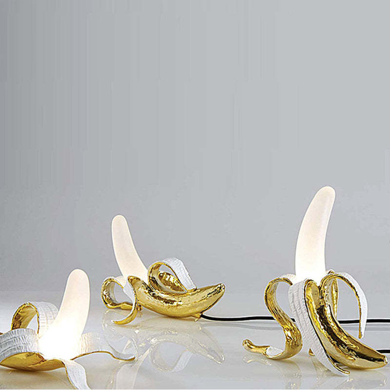 Fateh Design LED Tafellampen Geel Goud Hars Glas Woonkamer Slaapkamer