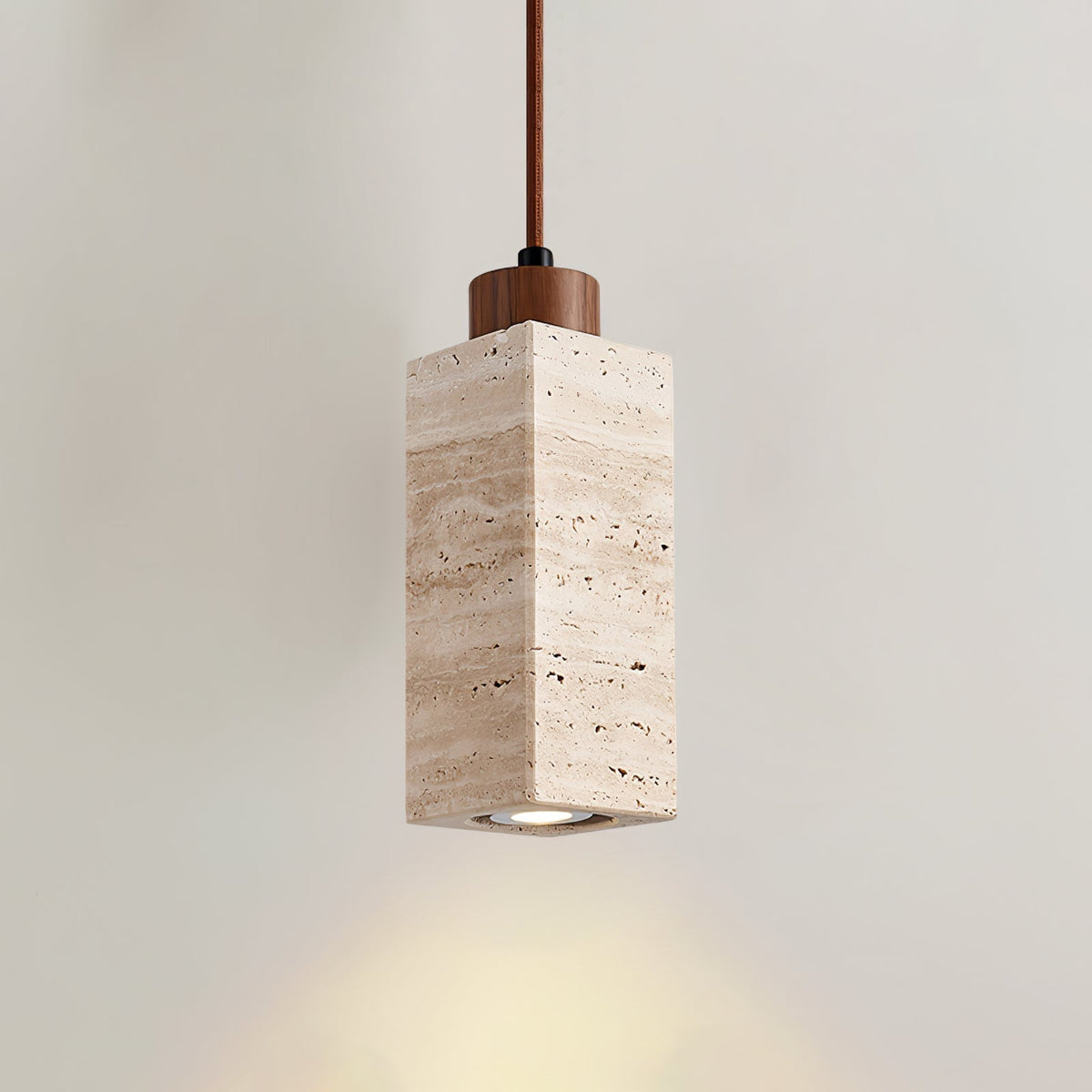 Avloris hanglamp van travertin