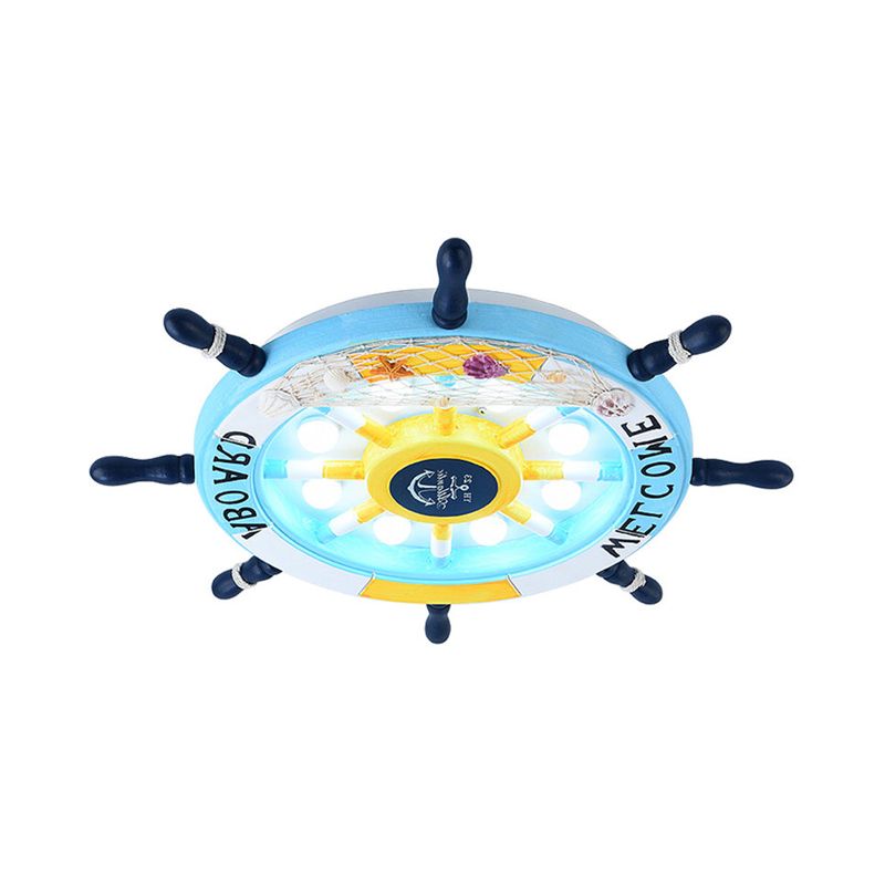Quinn Moderne Design LED Plafondlamp Metaal Blauw Woonkamer Keuken