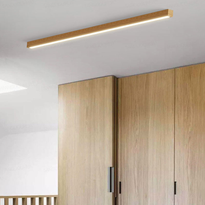 Edge Moderne LED Plafondlampen Houten Metaal Slaapkamer Woonkamer