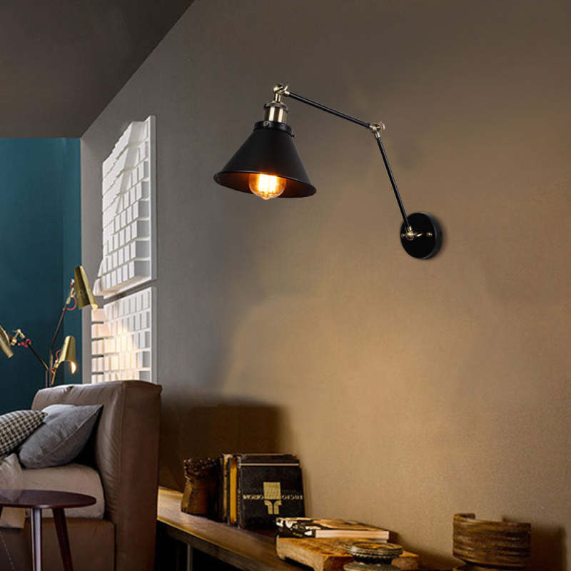 Brady Retro Ronde LED Wandlampen Metaal Slaapkamer Woonkamer