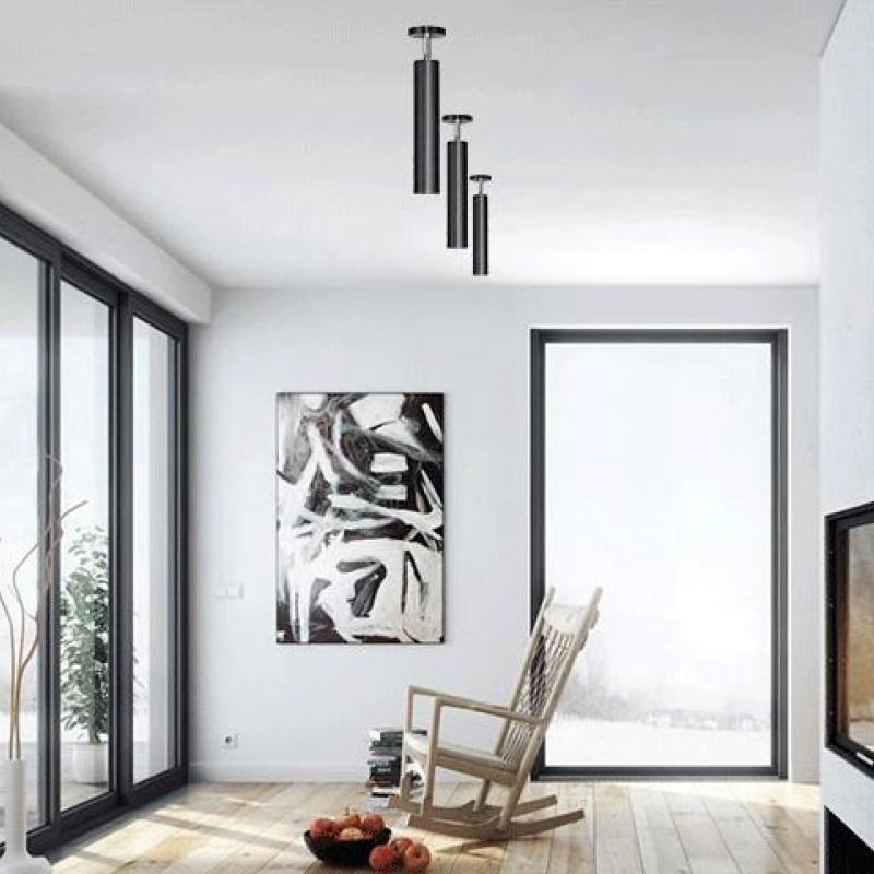 Freja Moderne LED Plafondlampen Tube Zwart Wit Metaal Slaapkamer
