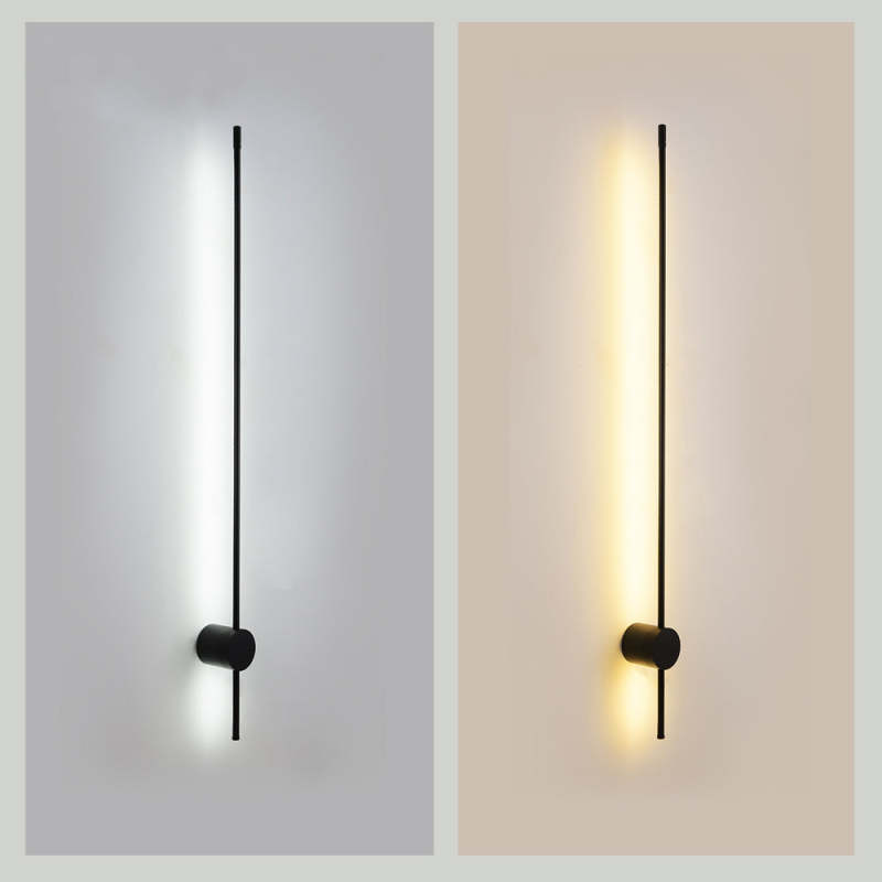 Edge Industriele Kleine LED Wandlamp Zwart Metaal Slaap Woonkamer