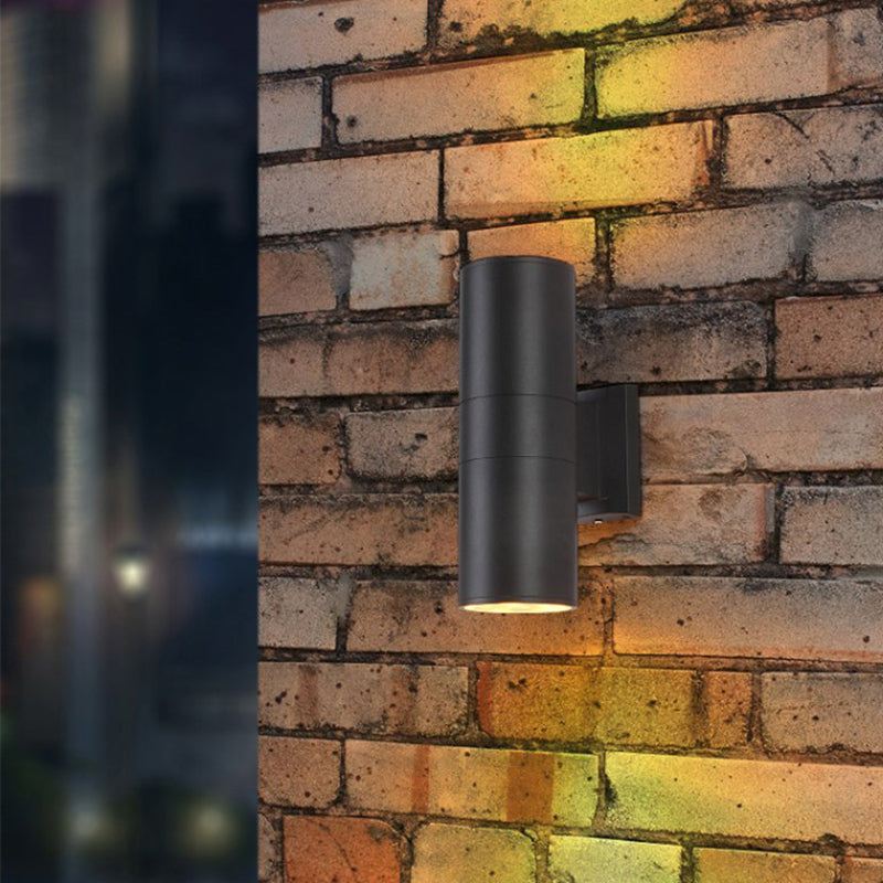 Orr Moderne Kleine LED Wandlampen Zwart Metaal Glas Hal Buiten Tuin