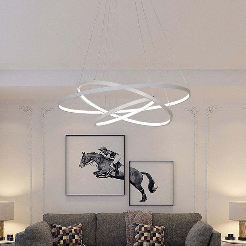 Arisha Design LED Hanglamp  Gouden Wit Zwart Metaal Glas Eetkamer