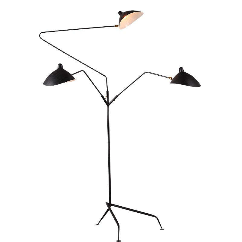 Schmitt Grote LED Vloerlampen Zwart Metaal Woonkamer Studiekamer