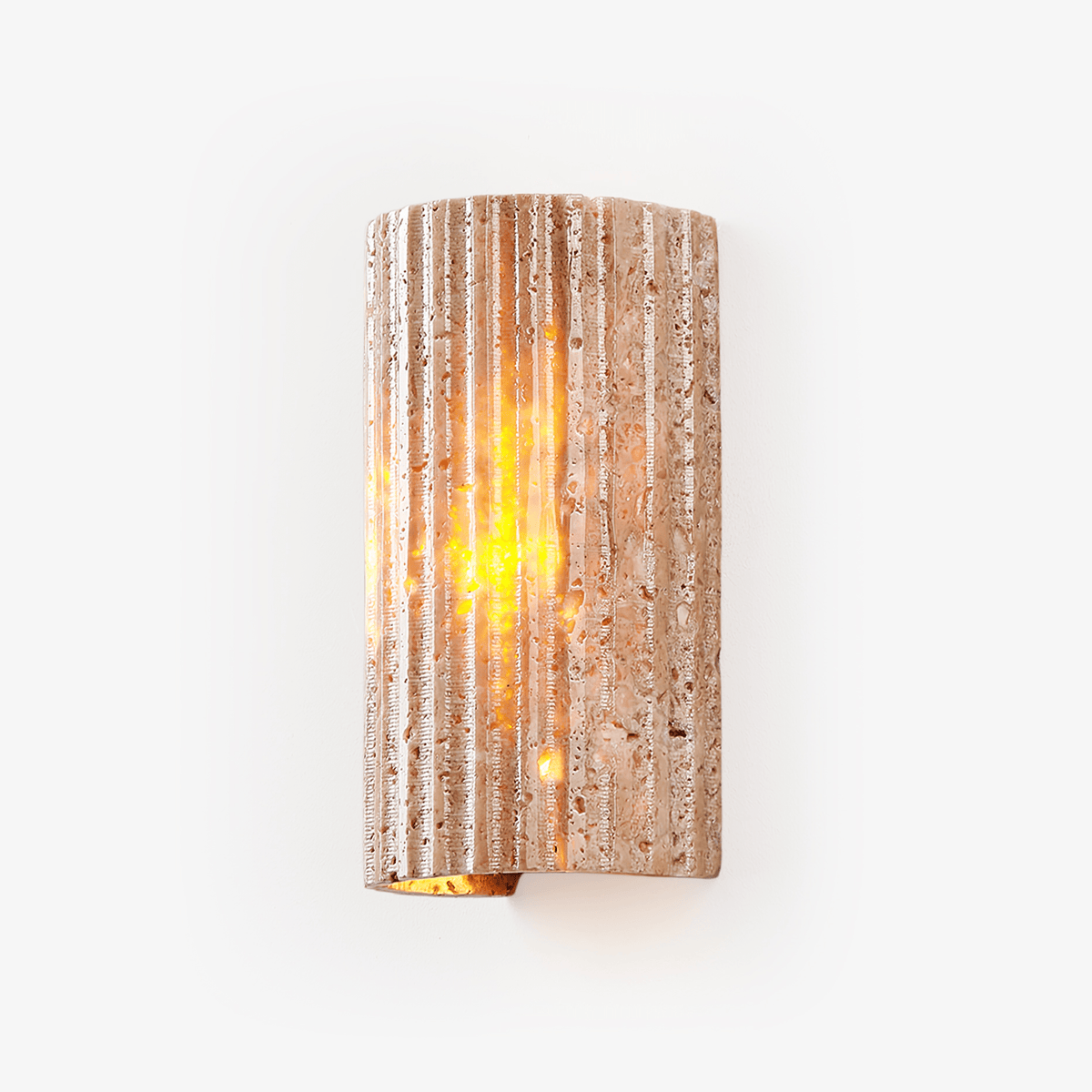 Sysilion Geel travertin wandlamp