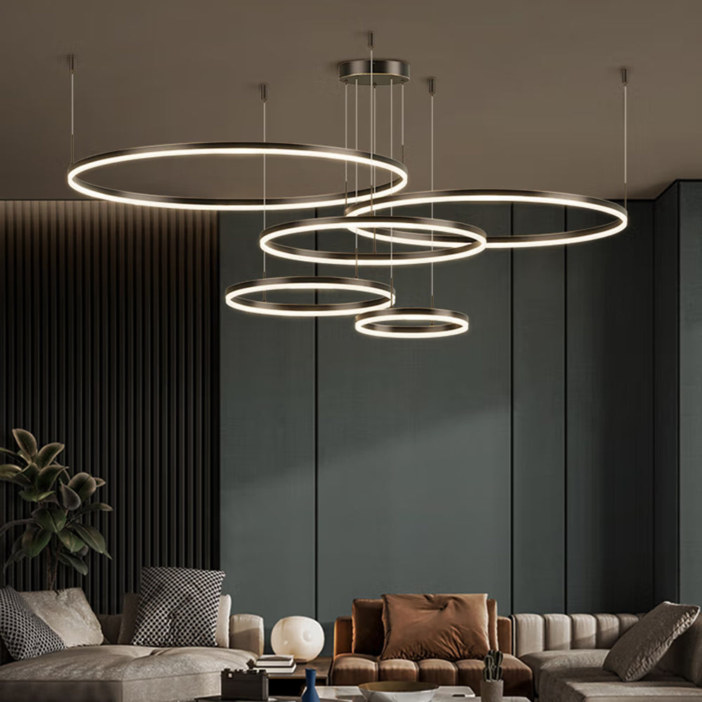 Arisha Moderne Grote  Hanglampen Wit Metaal Slaapkamer  Woonkamer Tir-Cirkel