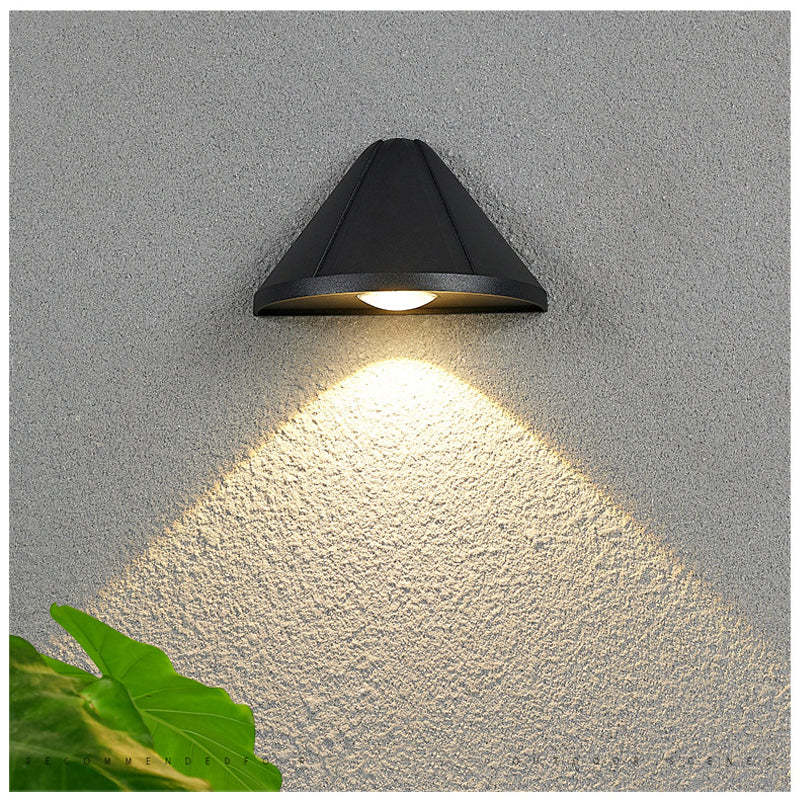 Orr Kleine LED Wandlampen Zwart Wit Metaal Acryl Tuin Hal Buiten