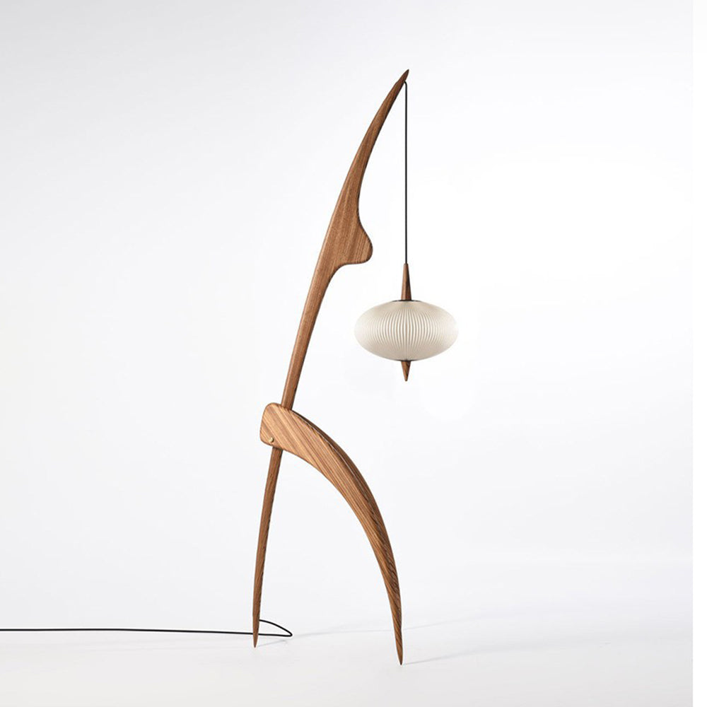 Renée Design LED Vloerlamp Wit Metaal Hout Woonkamer Slaapkamer